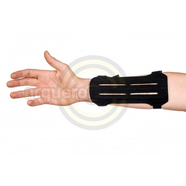 Proteccion Ante-brazo CUERO Velcro 19cm Negro