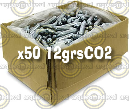 50x Bombonas Capsulas ASG CO2 12grs para Pistolas y Carabinas