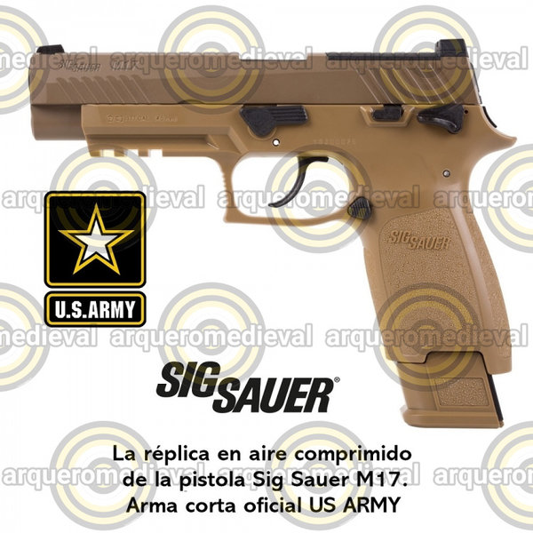 Pistola CO2 SigSauer M17ASP Coyote 4.5mm Dual 3J