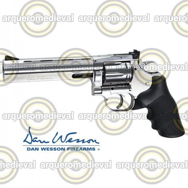 Revolver CO2 Dan Wesson 715 6" Silver 4.5mm BBs 3J