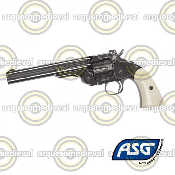 Revolver CO2 Schofield 6" Plated Steel 4.5mm BBs